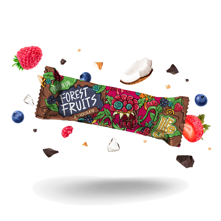 Protein Bar Forest fruit & chocolate se sladidlem Protein Bar Forest fruit & chocolate se sladidlem